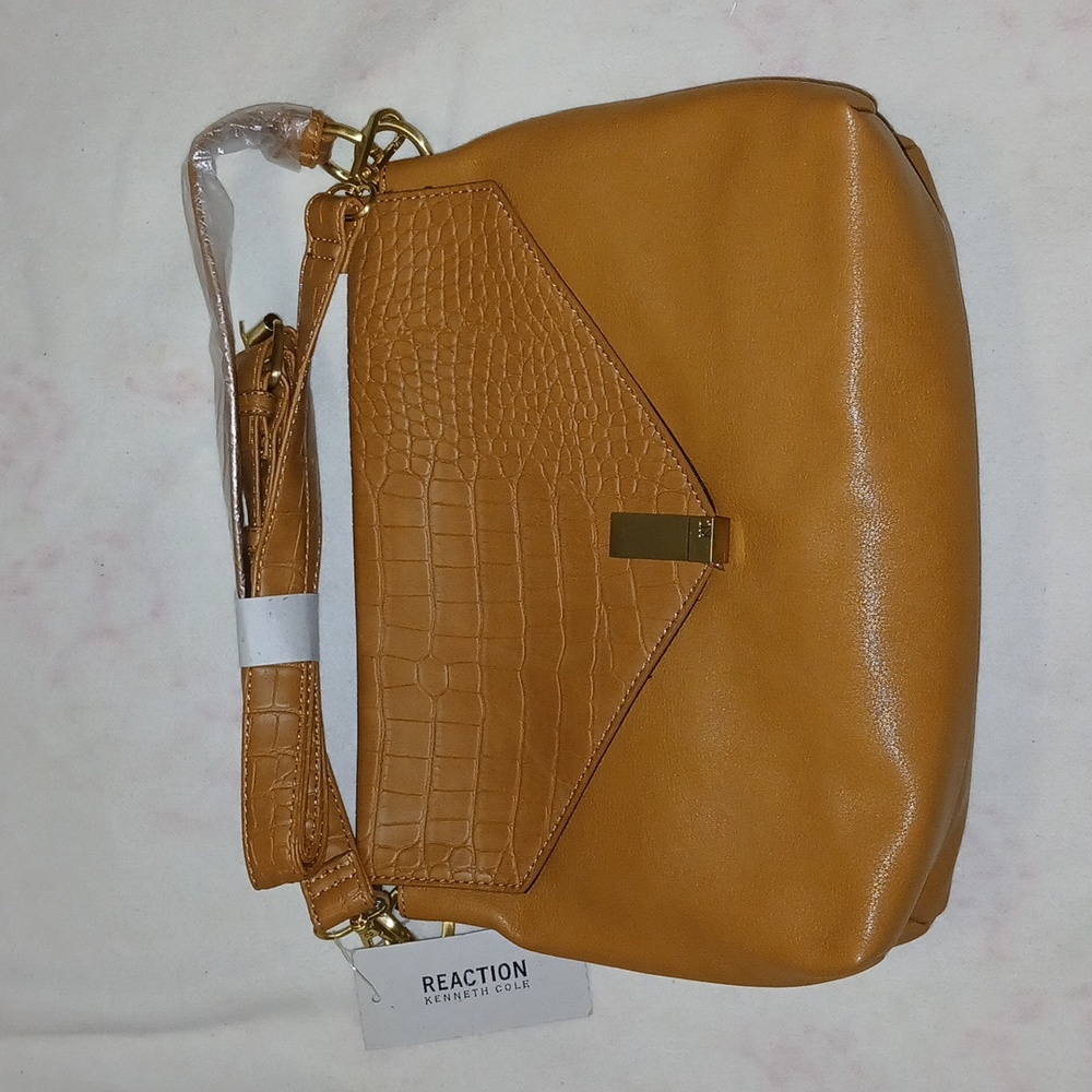 Kenneth Cole Reaction Cognac Lifestyle Mid-Satchel NWT‎